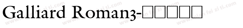 Galliard Roman3字体转换